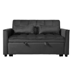 NicBex 3-in-1 Sofa Bed With Adjustable Backrest,Pull-Out Couch Bed With Pockets,Convertible Loveseat With Pillows,Sleeper Sofa For Living Room