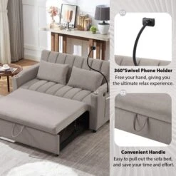 NicBex 2 Seater Loveseat Sofa Modern Convertible Pull-Out Sofa Bed With 3 USB Ports & 2 Side Pockets For Bedroom,Living Room,Gray 9 NicBex 2 Seater Loveseat Sofa Modern Convertible Pull-Out Sofa Bed With 3 USB Ports & 2 Side Pockets For Bedroom,Living Room,Gray -Nicbex GUEST 6159e4eb d827 4e26 bb08 8a207143bfd0