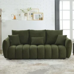 NicBex 82"Modular Sofa Couch With 3 Back Pillows Mid-Century Upholstered 3-Seater Couch With Soft Back Cushion For Living Room,Bedroom -Nicbex GUEST 6246ca1c 0b87 4179 82d5 d6af9e74f932
