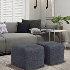 NicBex Stylish Square Pouf Ottoman Soft Textured Footstool For Living Room, Bedroom, Lounge, Dark Blue 8 NicBex Stylish Square Pouf Ottoman Soft Textured Footstool For Living Room, Bedroom, Lounge, Dark Blue -Nicbex GUEST 636f58a1 6ecb 48fc 8ad7 70b2894036ca