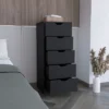 NicBex 5 Drawers Dresser For Bedroom,Wooden Drawers With Free Handle,Dressers For Kids Room,Living Room,Entry And Hallway