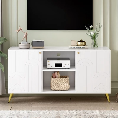 NicBex TV Stand Modern TV Stand Entertainment Center Media Console With Adjustable Shelf For TVs Up To 55 Inches 8 NicBex TV Stand Modern TV Stand Entertainment Center Media Console With Adjustable Shelf For TVs Up To 55 Inches - Image 6