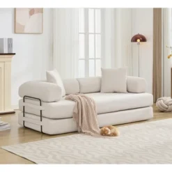 NicBex Oversized Upholstered Floor Sofa Bed With Convertible Folding Design,2-Seater Futon Couch Sleeper Sofa For Living Room,Bedroom -Nicbex GUEST 6479d1e2 4fcc 444a b5a7 53e98431473d