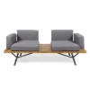 Modern Canago Outdoor Industrial Loveseat With Coffee Sofa-Christopher Knight Home 2 Modern Canago Outdoor Industrial Loveseat With Coffee Sofa-Christopher Knight Home -Nicbex GUEST 654b603f 1c57 434b b9ee cac51806d203