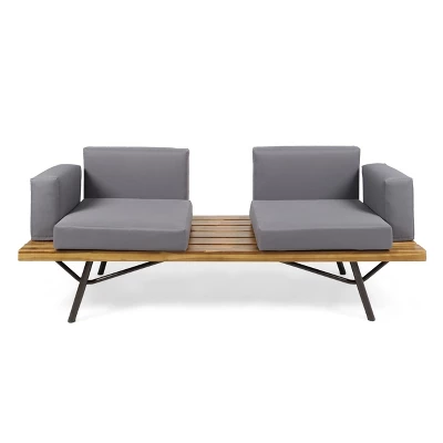 Modern Canago Outdoor Industrial Loveseat With Coffee Sofa-Christopher Knight Home 3 Modern Canago Outdoor Industrial Loveseat With Coffee Sofa-Christopher Knight Home