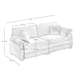 NicBex Couches For Living Room Large Deep Seat 2 Seater Sofa Couch Comfort Corduroy Upholstered Sofa With 4 Pillows For Bedroom 13 NicBex Couches For Living Room Large Deep Seat 2 Seater Sofa Couch Comfort Corduroy Upholstered Sofa With 4 Pillows For Bedroom -Nicbex GUEST 654db775 e282 4be4 b80f 84da92f0c2dd