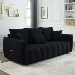 NicBex 82 Inch Teddy Sofa Couch 3-Seater Sofa With 3 Back Pillows And 3 Back Cushions For Living Room,Apartment,Bedroom