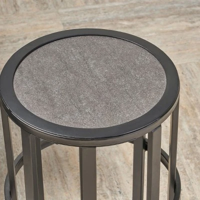 NicBex Modern Metal Outdoor End Table Outdoor Side Table, Patio Table Small Table Outdoor Coffee Table For Backyard, Balcony, Porch 4 NicBex Modern Metal Outdoor End Table Outdoor Side Table, Patio Table Small Table Outdoor Coffee Table For Backyard, Balcony, Porch - Image 2