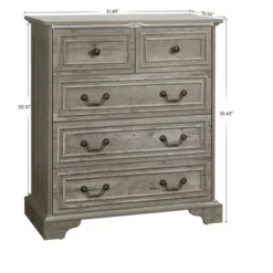 NicBex Antique Bedroom Dressers With Drawers,Chest Of Drawers For Bedroom,Wooden Dresser With Retro Handle Ring -Nicbex GUEST 67428396 8e03 4636 861e c1bb341b690a