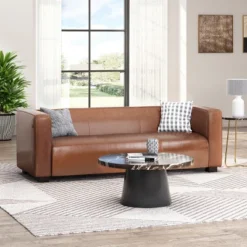NicBex PU Leather Sofa Couch Modern Upholstered 3 Seater Sofa With Extra Deep Seat,Comfy Couch For Living Room,Apartment -Nicbex GUEST 677fb07a 7ae6 4a3d bd84 dd225a2fb116
