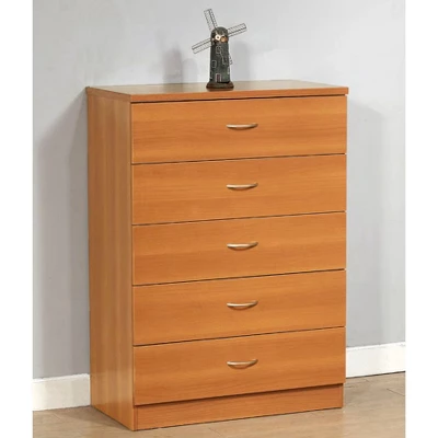 NicBex Modern 5-Drawer Tall Bedroom Dressers With Metal Handles & Locking Top Drawer,Chest Of Drawers For Bedroom,Entryway 7 NicBex Modern 5-Drawer Tall Bedroom Dressers With Metal Handles & Locking Top Drawer,Chest Of Drawers For Bedroom,Entryway - Image 5