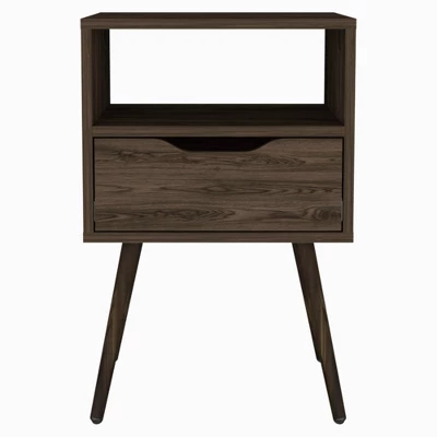 NicBex Wood Nightstand With Drawer,24.8" Modern Night Stand With Shelf,Bedside Table With Metal Legs,Side Table For Bedroom&Living Room 3 NicBex Wood Nightstand With Drawer,24.8" Modern Night Stand With Shelf,Bedside Table With Metal Legs,Side Table For Bedroom&Living Room