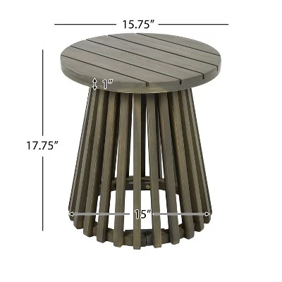 NicBex Round Outdoor Coffee Table,End Tables Made Of Acacia Wood,Outdoor Side Table For Lawn,Backyard & Balcony,Outdoor Furniture 3 NicBex Round Outdoor Coffee Table,End Tables Made Of Acacia Wood,Outdoor Side Table For Lawn,Backyard & Balcony,Outdoor Furniture