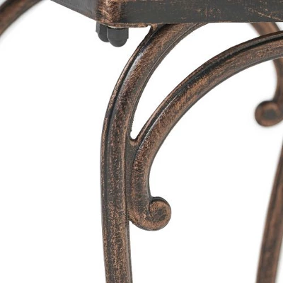 NicBex Modern Powder Coated Iron Outdoor End Table, Black Brush Silver Finish Patio Side Table, Square Outdoor Side Table 8 NicBex Modern Powder Coated Iron Outdoor End Table, Black Brush Silver Finish Patio Side Table, Square Outdoor Side Table - Image 6