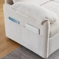 NicBex 65 Inch Corduroy Convertible Sleeper Sofa Bed With 2 Pillows,Pullout Bed And Side Pockets For Small Spaces,Living Room,Apartment 13 NicBex 65 Inch Corduroy Convertible Sleeper Sofa Bed With 2 Pillows,Pullout Bed And Side Pockets For Small Spaces,Living Room,Apartment -Nicbex GUEST 6f5d7318 3c9d 4ffd 963b 65ab6fe0c46a