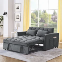 NicBex Modern Pull Out Sofa Bed Velvet Convertible Sleeper Sofa With Adjustable Backrest And 2 Pillows For Living Room 13 NicBex Modern Pull Out Sofa Bed Velvet Convertible Sleeper Sofa With Adjustable Backrest And 2 Pillows For Living Room -Nicbex GUEST 6fcbbbcb 2fd4 4db2 9a25 b25bebe8648c