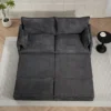 NicBex Convertible Pull Out Sofa Bed Loveseat Couch With Charging Ports & Side Storage,Chenille Fabric Sleeper Sofa For Living Room,Bedroom,Gray73.6"