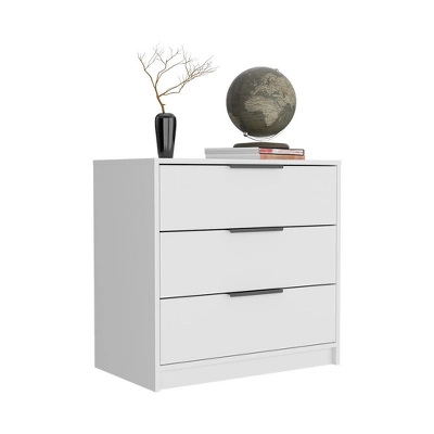 NicBex 3 Drawers Dresser For Bedroom,Modern Style Wooden Drawers With Black Handle,Dressers For Kids Room,Living Room,Entry And Hallway,White 7 NicBex 3 Drawers Dresser For Bedroom,Modern Style Wooden Drawers With Black Handle,Dressers For Kids Room,Living Room,Entry And Hallway,White - Image 5