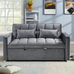 NicBex Convertible Sofa Bed Loveseat Couch With Pull Out Bed & Reclining Backrest,Upholstered Futon Sofa For Living Room,Bedroom -Nicbex GUEST 71628d6f 9899 42bf 847b f6bb15c9cbd0
