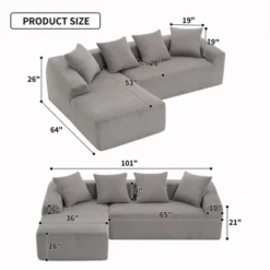 NicBex Couches For Living Room Modern Sectional Couch Full Sponge Compression 3-seater Sofa Couch Combining Chaise Longue 10 NicBex Couches For Living Room Modern Sectional Couch Full Sponge Compression 3-seater Sofa Couch Combining Chaise Longue -Nicbex GUEST 717001c2 d88f 462b 9140 7b10e89f37cc
