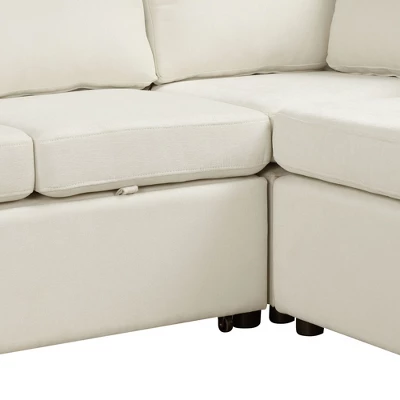 NicBex Modern 124.8" Pull Out Sofa Bed Chenille Convertible Sleeper Sofa With USB Ports For Living Room 6 NicBex Modern 124.8" Pull Out Sofa Bed Chenille Convertible Sleeper Sofa With USB Ports For Living Room - Image 4