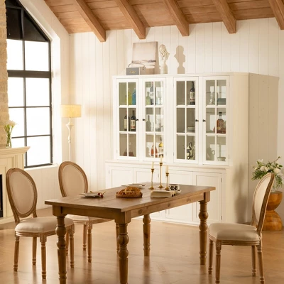 NicBex Modern Freestanding Tall Pantry Cabinet With Glass Door & Lattice Window,Storage Display Cabinets For Hallways,Living Room,Kitchen 9 NicBex Modern Freestanding Tall Pantry Cabinet With Glass Door & Lattice Window,Storage Display Cabinets For Hallways,Living Room,Kitchen - Image 7