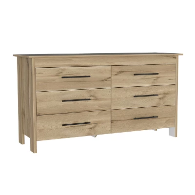 NicBex 6 Drawer Double Dresser For Bedroom,Modern Style Drawers With Black Metal Pulls,Dressers For Kids Room,Living Room,Entry And Hallway 8 NicBex 6 Drawer Double Dresser For Bedroom,Modern Style Drawers With Black Metal Pulls,Dressers For Kids Room,Living Room,Entry And Hallway - Image 6