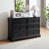 NicBex Modern Farmhouse 6-Drawer Dresser,Stylish Tall Dressers With Ring Handles,Chest Of Drawers For Bedroom,Living Room,Dining Room,Hallway