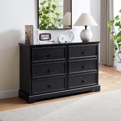 NicBex Modern Farmhouse 6-Drawer Dresser,Stylish Tall Dressers With Ring Handles,Chest Of Drawers For Bedroom,Living Room,Dining Room,Hallway 3 NicBex Modern Farmhouse 6-Drawer Dresser,Stylish Tall Dressers With Ring Handles,Chest Of Drawers For Bedroom,Living Room,Dining Room,Hallway