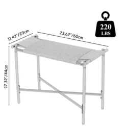 NicBex Handwoven Paper Rope Pouf Ottoman Bench, Foot Rest Shoes Stools For Living Room, Entryway And Bedroom