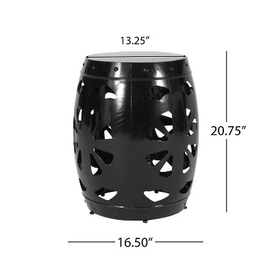 NicBex Modern Metal Outdoor Side Table,16.5" Round End Table With Floral Cut-Out Design,Powder Coated Patio Table For Garden,Outdoor Furniture 3 NicBex Modern Metal Outdoor Side Table,16.5" Round End Table With Floral Cut-Out Design,Powder Coated Patio Table For Garden,Outdoor Furniture