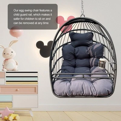 NicBex Indoor Outdoor Hammock Egg Chair Without Stand,Hanging Chair With Foldable Frame For Patio Bedroom Porch Garden 5 NicBex Indoor Outdoor Hammock Egg Chair Without Stand,Hanging Chair With Foldable Frame For Patio Bedroom Porch Garden - Image 3