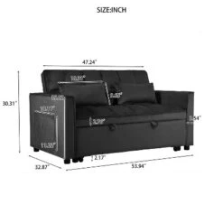 NicBex 3-in-1 Sofa Bed With Adjustable Backrest,Pull-Out Couch Bed With Pockets,Convertible Loveseat With Pillows,Sleeper Sofa For Living Room 13 NicBex 3-in-1 Sofa Bed With Adjustable Backrest,Pull-Out Couch Bed With Pockets,Convertible Loveseat With Pillows,Sleeper Sofa For Living Room -Nicbex GUEST 7baed3d9 a1ca 4579 8448 8f9f78a44fd5