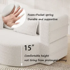 NicBex Modern Floor Convertible Sofa Bed Loveseat Couch With Pillows,Upholstered Futon Sofa For Living Room,Bedroom 15 NicBex Modern Floor Convertible Sofa Bed Loveseat Couch With Pillows,Upholstered Futon Sofa For Living Room,Bedroom -Nicbex GUEST 7c4ffbde e255 458f 884d 1e755bf0b48e