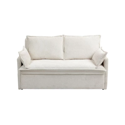 NicBex Convertible Pull Out Sofa Bed Loveseat Couch With Charging Ports & Side Storage,Chenille Fabric Sleeper Sofa For Living Room,Bedroom,White59.5" 3 NicBex Convertible Pull Out Sofa Bed Loveseat Couch With Charging Ports & Side Storage,Chenille Fabric Sleeper Sofa For Living Room,Bedroom,White59.5"
