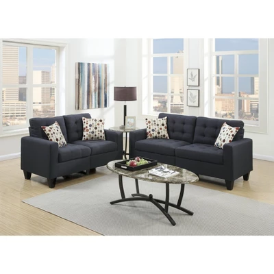 NicBex Couches For Living Room 2pc Sofa Set Polyfiber Tufted Upholstered Solid Pine Loveseat Sofa Couch With Pillows 7 NicBex Couches For Living Room 2pc Sofa Set Polyfiber Tufted Upholstered Solid Pine Loveseat Sofa Couch With Pillows - Image 5