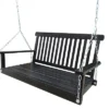 NicBex Porch Swing With Chains,Outdoor Swing Chair With Armrests,Rust-Resistant Hanging Chair In Fir Wood,Swing Sets For Backyard,Garden,Porch,Black 2 NicBex Porch Swing With Chains,Outdoor Swing Chair With Armrests,Rust-Resistant Hanging Chair In Fir Wood,Swing Sets For Backyard,Garden,Porch,Black -Nicbex GUEST 7f35daa8 7c13 4695 b083 d4e20aae04e6