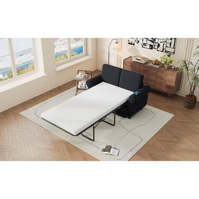 NicBex Couches For Living Room 57.5" Pull Out Sofa Bed Loveseat Minimalist Style Couch Upholstered Sleeper Sofa With Twin Size Memory Mattress 3 NicBex Couches For Living Room 57.5" Pull Out Sofa Bed Loveseat Minimalist Style Couch Upholstered Sleeper Sofa With Twin Size Memory Mattress