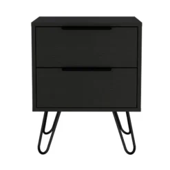 NicBex 22.44" Modern Nightstand With Hairpin Legs,Wooden Night Stand With Drawers,Bedside Table For Bedroom,Living Room,Bedroom Furniture