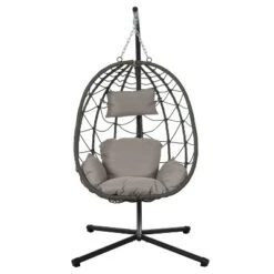NicBex Indoor Outdoor Wicker Hanging Egg Chair With Cushion And Stand For Patio Bedroom Porch Garden 14 NicBex Indoor Outdoor Wicker Hanging Egg Chair With Cushion And Stand For Patio Bedroom Porch Garden -Nicbex GUEST 843f10d8 e27f 4ba5 8d6a 824aa7a3784f