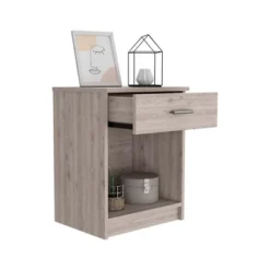 NicBex Nightstand With 1 Drawer, Bedside Table With Open Shelf, Modern Night Stand For Bedroom Living Room -Nicbex GUEST 86759444 08ad 49fb 9c45 21194afed121