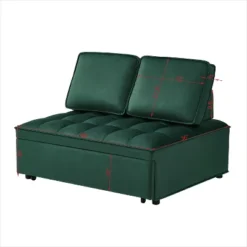 NicBex Convertible Sofa Bed Loveseat Couch With Pull Out Bed & Detachable Backs,Upholstered Velvet Sleeper Sofa For Living Room,Bedroom,Green 9 NicBex Convertible Sofa Bed Loveseat Couch With Pull Out Bed & Detachable Backs,Upholstered Velvet Sleeper Sofa For Living Room,Bedroom,Green -Nicbex GUEST 869afdb1 a66a 43f9 ba84 f24da638dadf
