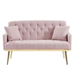 NicBex Teddy Fabric Loveseat Sofa Modern Upholstered Loveseat Couch With Metal Legs Small Tufted Sofa Couch For Bedroom,Living Room 13 NicBex Teddy Fabric Loveseat Sofa Modern Upholstered Loveseat Couch With Metal Legs Small Tufted Sofa Couch For Bedroom,Living Room -Nicbex GUEST 8721070e 247d 4ff9 8d24 9e89905b4af1