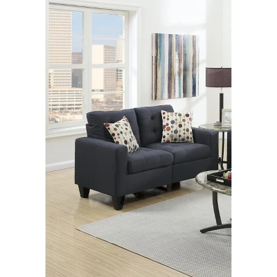 NicBex Couches For Living Room 2pc Sofa Set Polyfiber Tufted Upholstered Solid Pine Loveseat Sofa Couch With Pillows 6 NicBex Couches For Living Room 2pc Sofa Set Polyfiber Tufted Upholstered Solid Pine Loveseat Sofa Couch With Pillows - Image 4