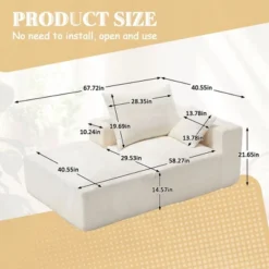 NicBex Couches For Living Room 2-Seat Combination Sofa Exquisite Fabric Upholstered Comfortable Flexible And Changeable Sofa Couch With Pillows, Beige 9 NicBex Couches For Living Room 2-Seat Combination Sofa Exquisite Fabric Upholstered Comfortable Flexible And Changeable Sofa Couch With Pillows, Beige -Nicbex GUEST 88b36712 4c87 4ac6 9624 ace719fef445