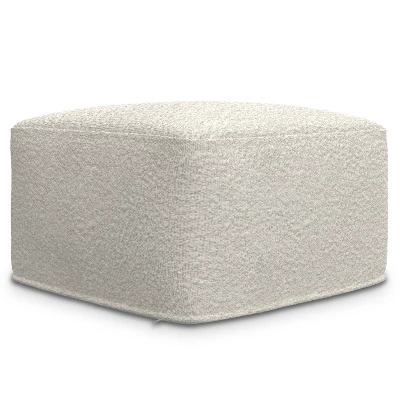 NicBex Large Square Boucle Pouf Ottoman Footstool For Living Room, Bedroom, Ivory 6 NicBex Large Square Boucle Pouf Ottoman Footstool For Living Room, Bedroom, Ivory - Image 4