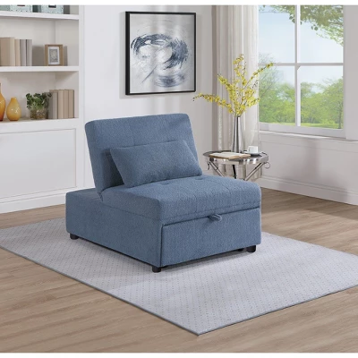 NicBex Convertible Sleeper Chair,Modern Folding Sofa Bed With Contemporary Style,Couches With Pillow For Living Room,Blue Gray/White 3 NicBex Convertible Sleeper Chair,Modern Folding Sofa Bed With Contemporary Style,Couches With Pillow For Living Room,Blue Gray/White
