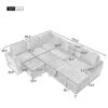 NicBex Modern 107.5" Pull Out Sofa Bed Corduroy Convertible Sleeper Sofa With Storage Chaise And USB Ports For Living Room