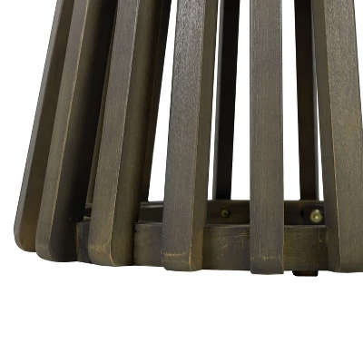 NicBex Round Outdoor Side End Table,Outdoor Coffee Table For Lawn,Backyard & Balcony,Outdoor Furniture,Acacia Woo 6 NicBex Round Outdoor Side End Table,Outdoor Coffee Table For Lawn,Backyard & Balcony,Outdoor Furniture,Acacia Woo - Image 4