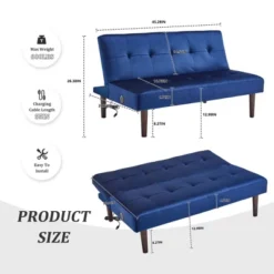 NicBex Couches For Living Room Foldable Sofa Bed Convertible Folding Couch With Adjustable Backrest And Charging Port For Apartment 12 NicBex Couches For Living Room Foldable Sofa Bed Convertible Folding Couch With Adjustable Backrest And Charging Port For Apartment -Nicbex GUEST 8d6648ff 4523 4cf2 9a4a 32495e3b211c